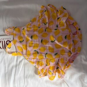 Pink sorbet/ Muslin ruffle sunsuit